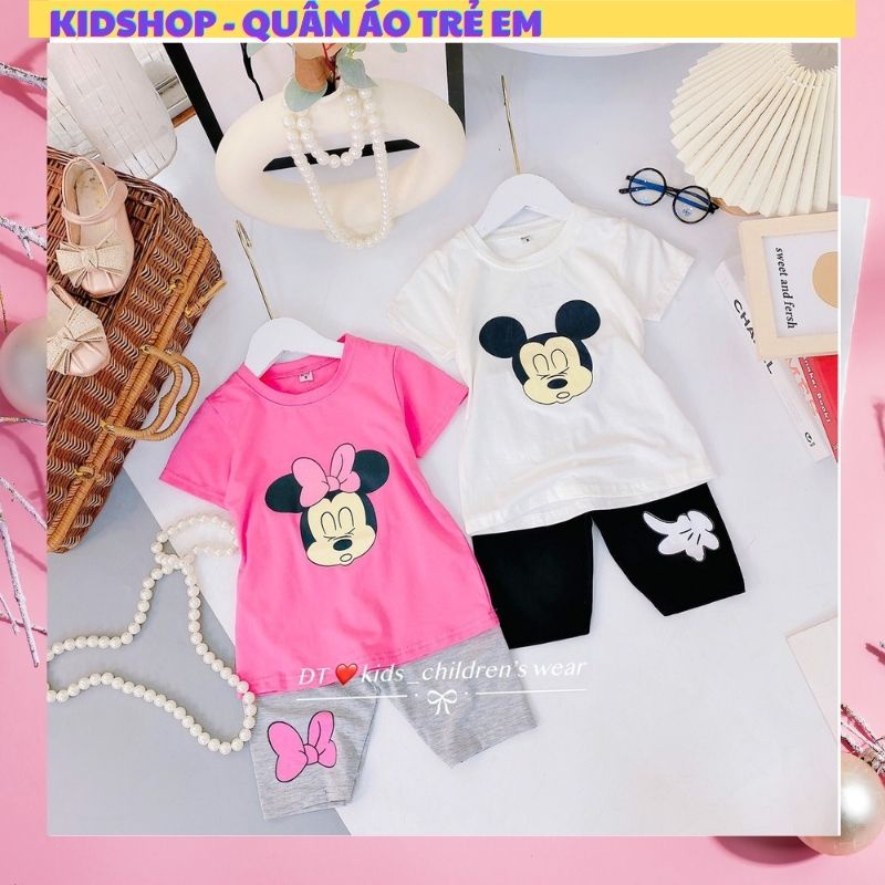 Bộ đồ bé gái chất liệu mềm mịn thoáng mát in hình 3D cao cấp từ 8kg đến 20kg - Bộ đồ bé gái hàng mới về siêu cute