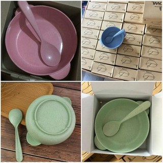 Bộ Bát kèm Muỗng Ăn Dặm Lúa Mạch Cho Bé
