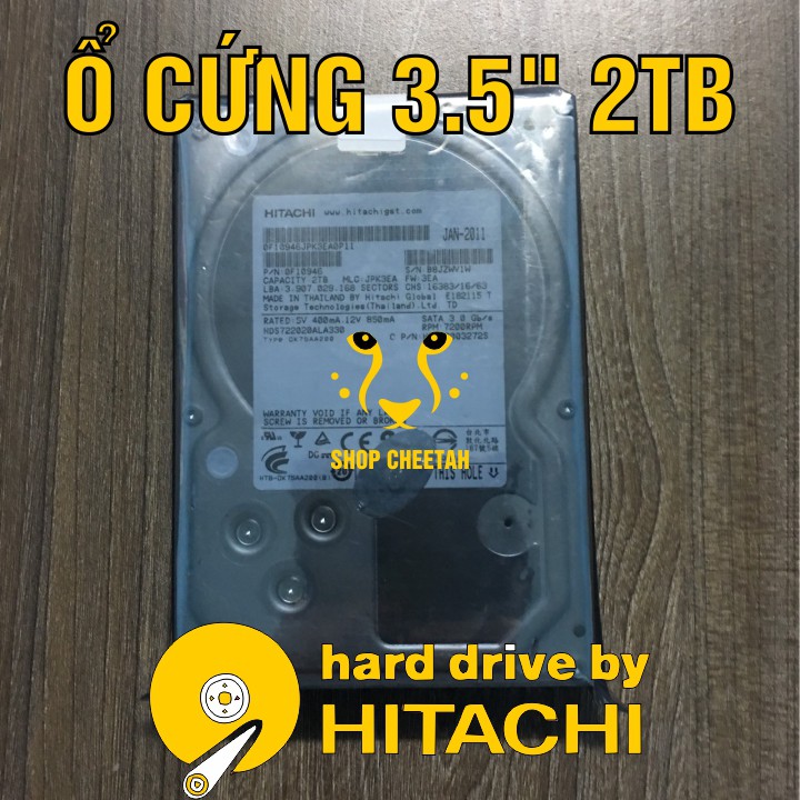 Ổ cứng Hitachi 2TB – Ổ cứng HDD 3,5” cho PC – Chính Hãng – Bảo hành 12 tháng 1 đổi 1 – Tháo máy đồng bộ mới 99%