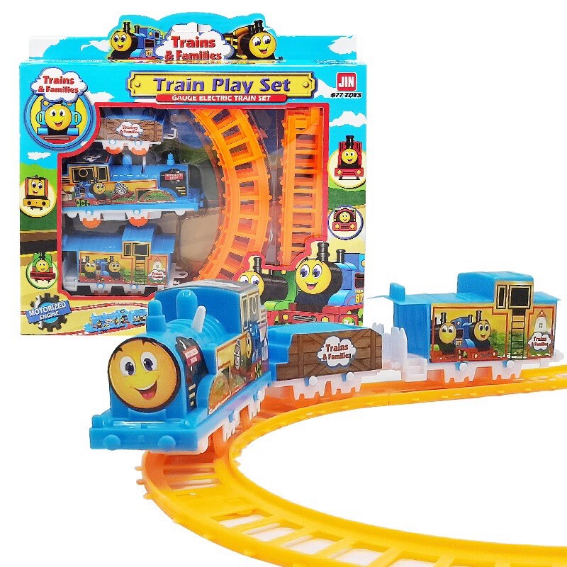 Đồ chơi trẻ em lắp ráp mô hình đoàn tàu – Đồ chơi cho bé đường ray tàu hoả Thomas 3 toa