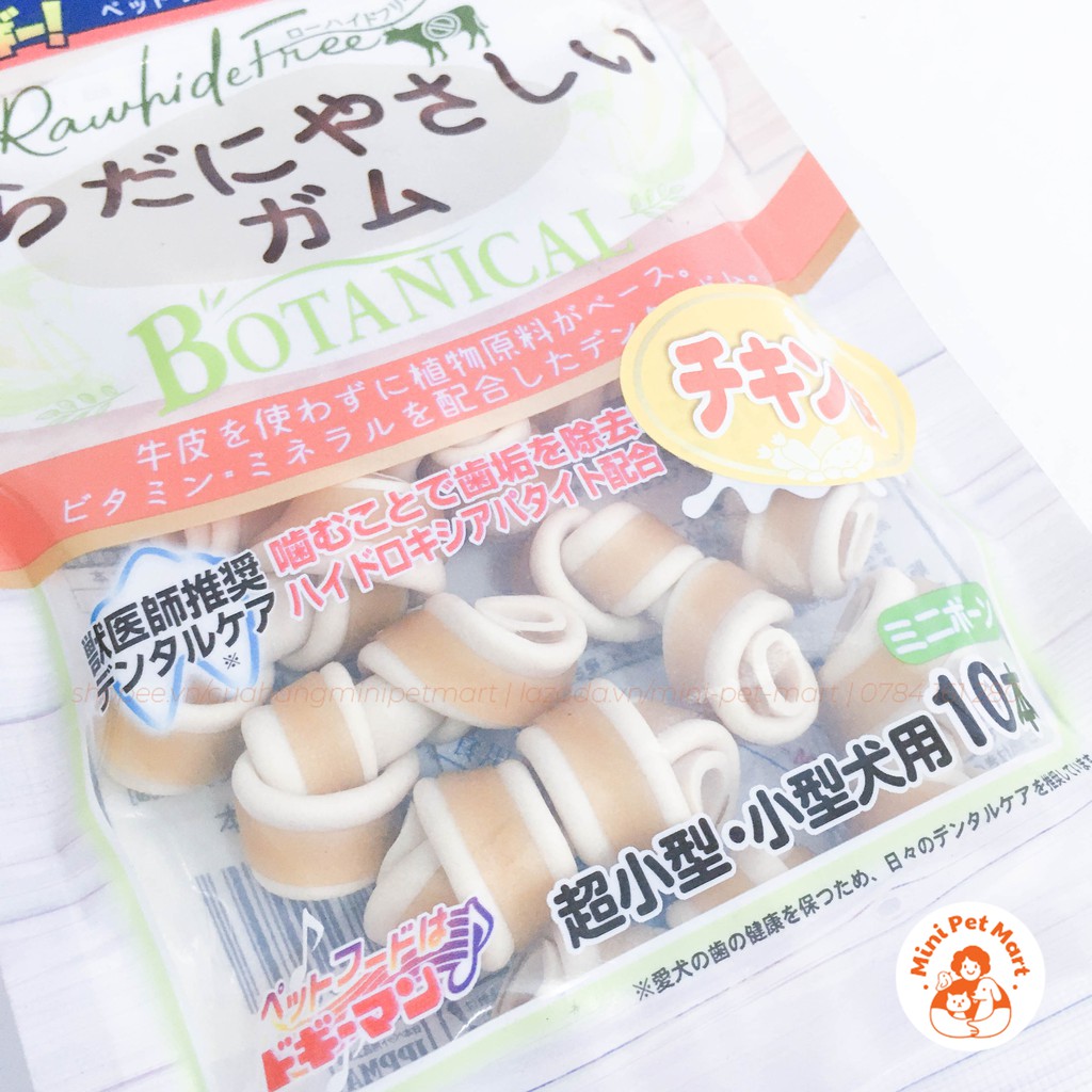 Xương nơ hương gà DOGGYMAN (10 cái) - snack, bánh thường cho chó