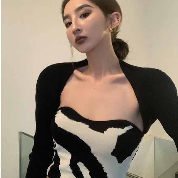 Cocory vn Bộ Áo Cardigan Dài Tay + Quần Dài Lưng Cao Thời Trang Quyến Rũ Cho Nữ