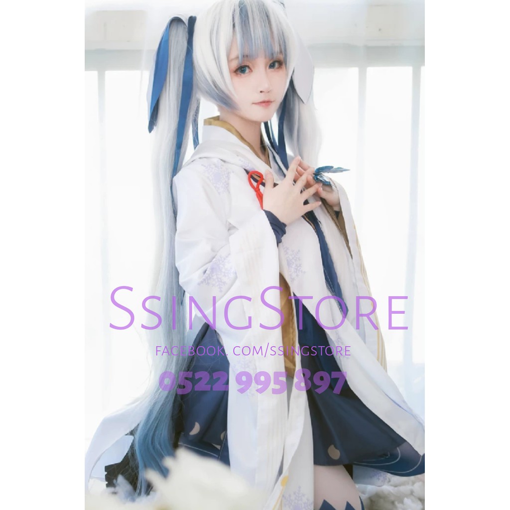 Set COSPLAY Miku Hatsune Snow quần áo tuyết hatune kimono vocaloid