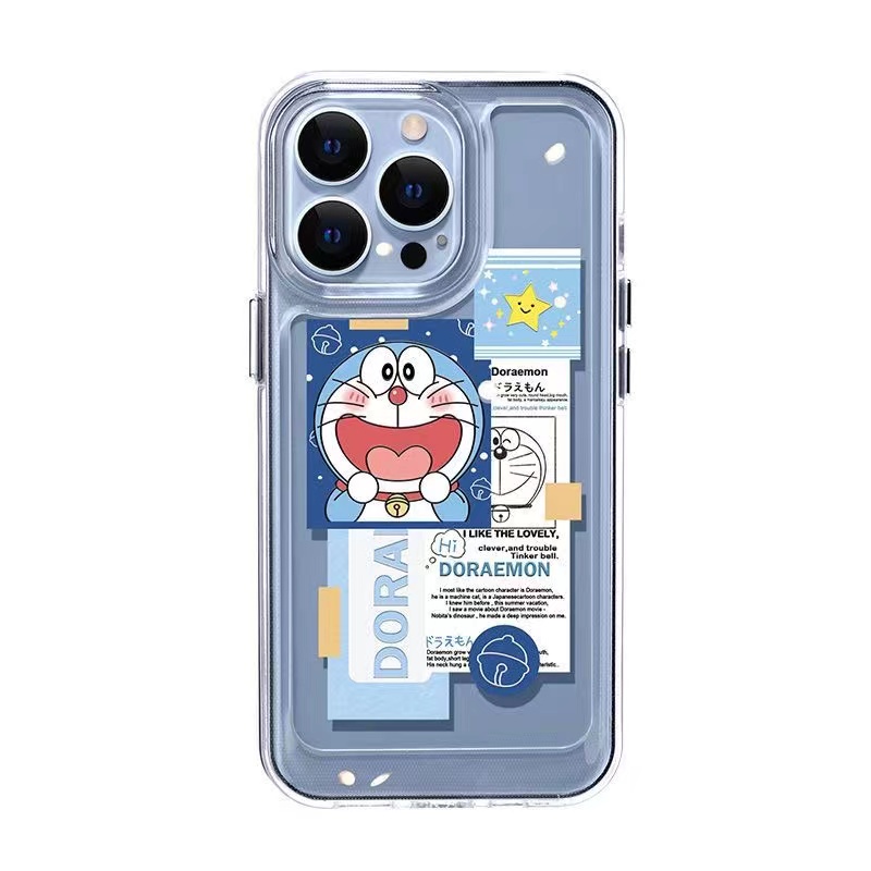Ốp Điện Thoại Trong Suốt Hình Doraemon Dễ Thương Cho iphone 11 13 7 8 Plus 12 13Pro Max X XS Max 7 8 SE 2020