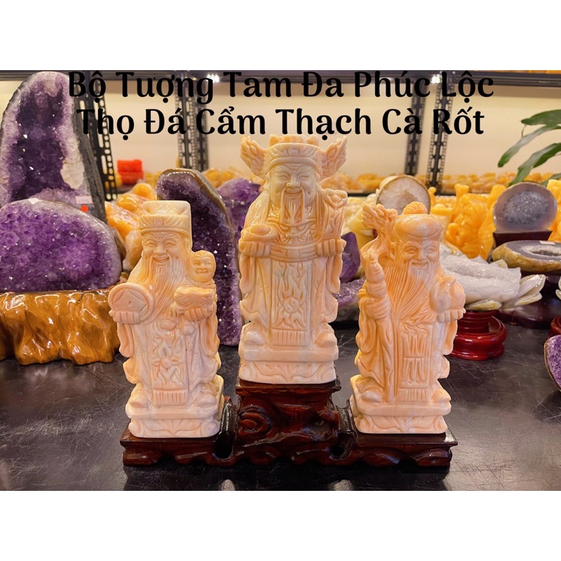 Bộ Tượng Tam Đa Phúc Lộc Thọ Đá Cẩm Phong Thuỷ