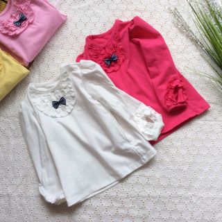 Cômbo 2ri áo thu trắng hồng sen