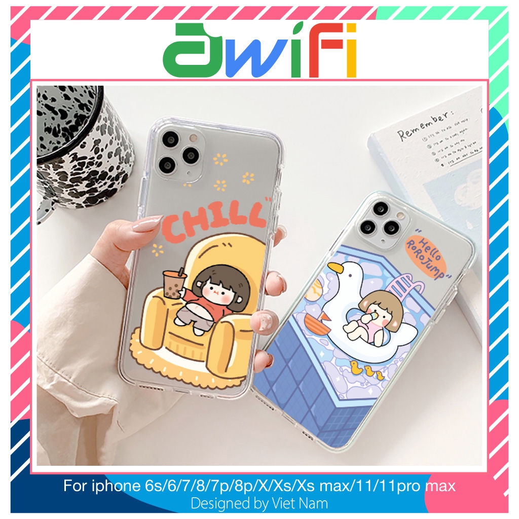 Ốp lưng iphone roro pooh trong 5/5s/6/6plus/6s/6splus/7/7plus/8/8plus/x/xr/xs/11/12/pro/max/plus/promax - Awifi S6-3