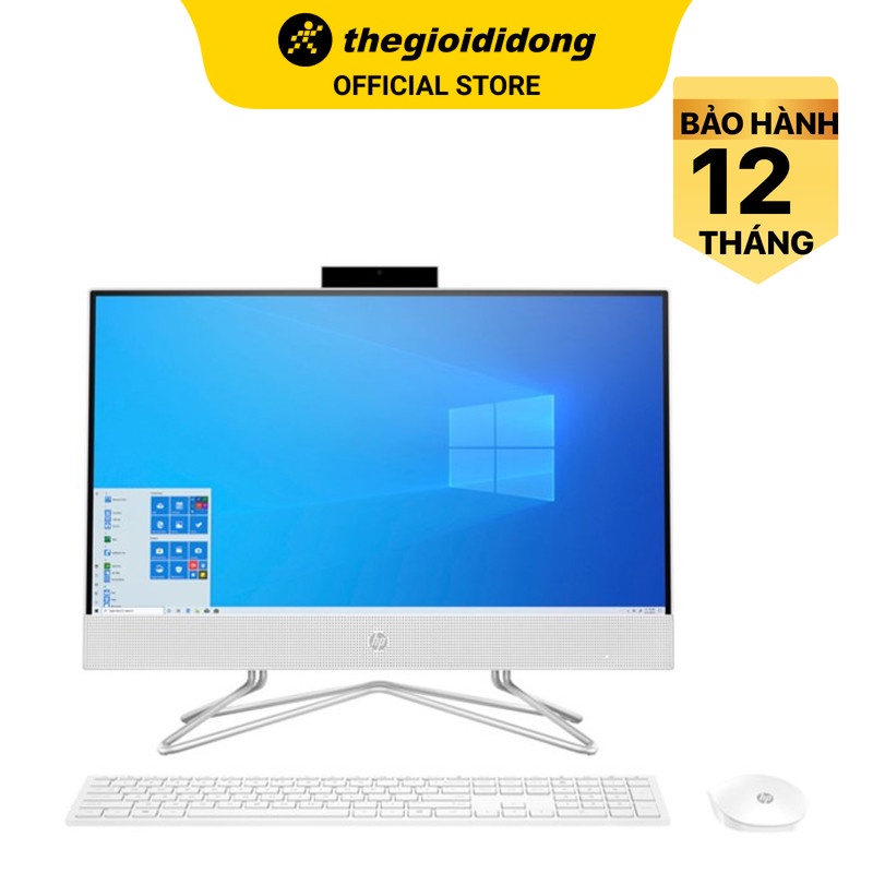 Máy tính để bàn (PC) HP AIO 22 df1019d i5 1135G7/4GB/512GB/21.5"F/Touch/WLKB/WLMouse/Win10/(4B6D7PA)/Trắng