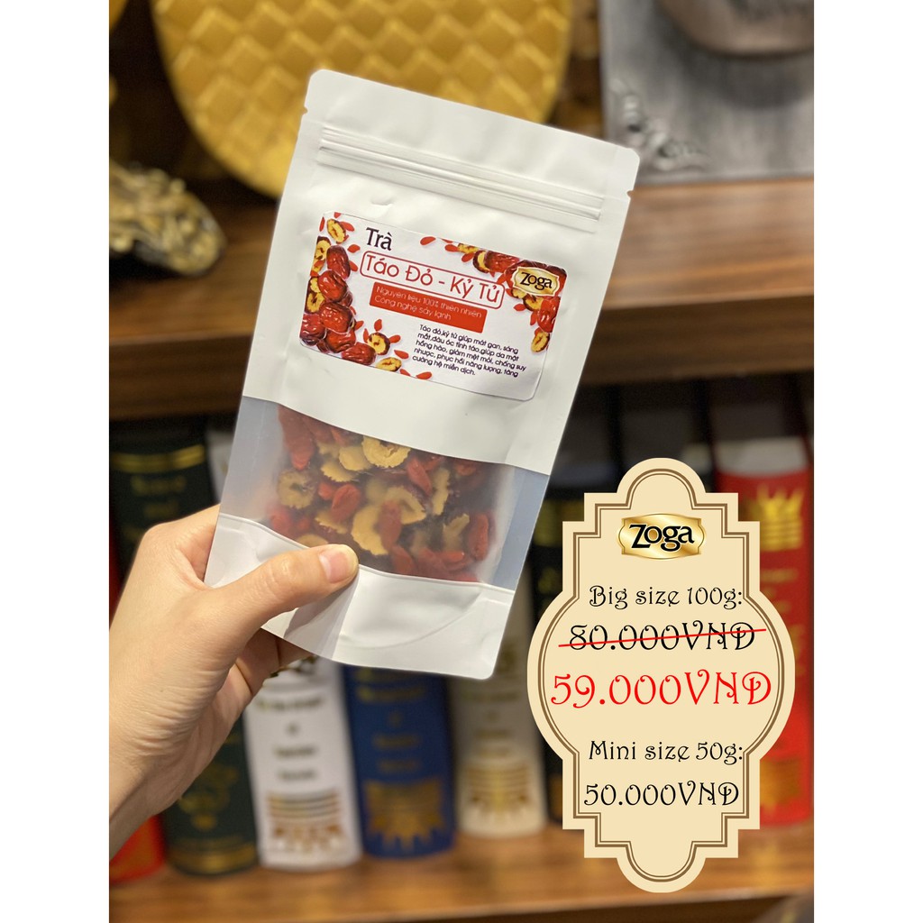 [GIÁ SOCK] Trà Táo Đỏ Kỷ Tử sấy lạnh 100g