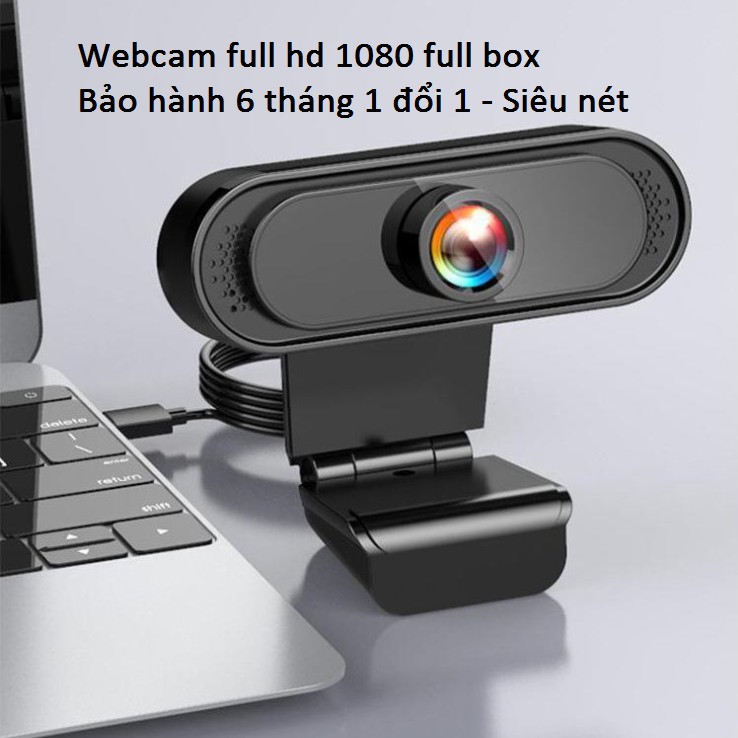 Webcam có mic dùng cho máy tính full hd 1080p chuyên dụng stream học zoom online siêu nét tích hợp micro khử tiếng ồn