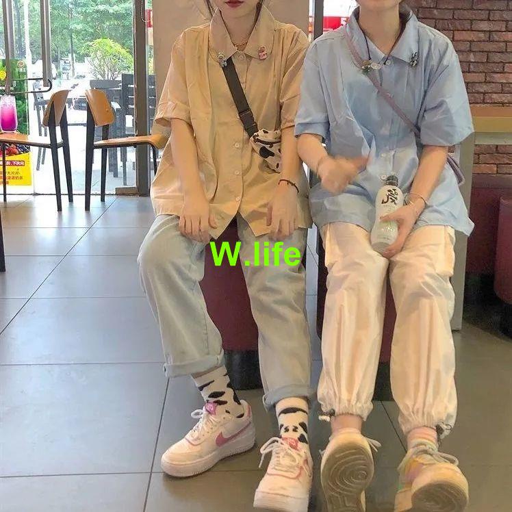 Áo Sơ Mi Ngắn Tay Cổ Búp Bê Phong Cách Học Sinh Nhật Bản Dành Cho Nữ