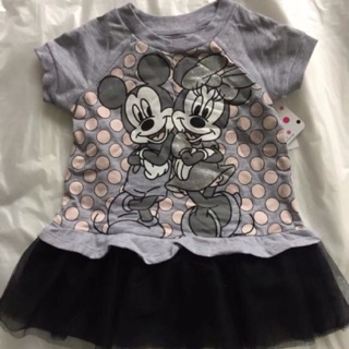 Áo váy Mickey và Minnie xám