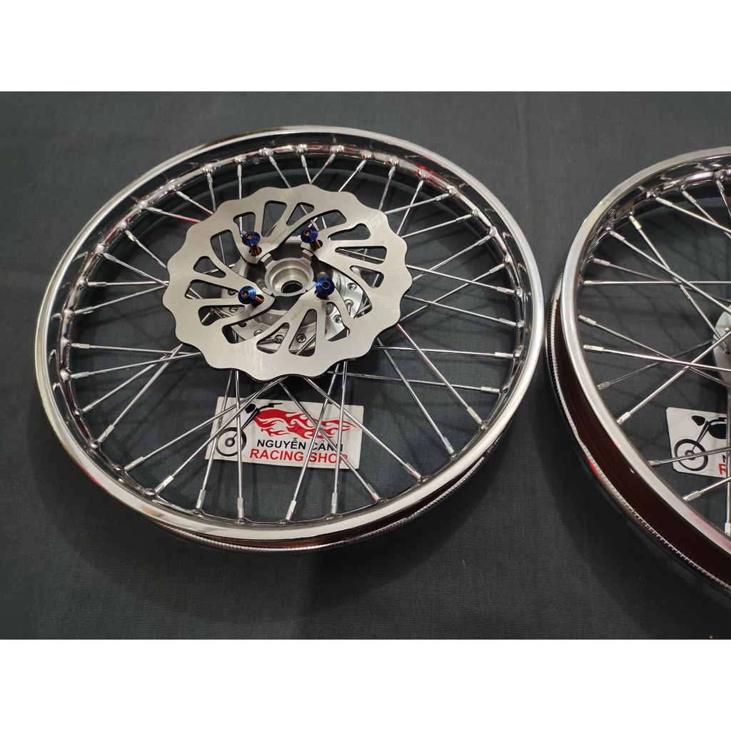 Bộ bánh căm đùm niềng xe wave bản 1.40 1.60