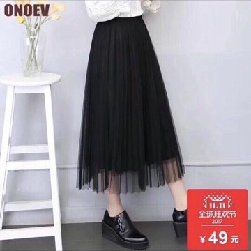 Chân váy tutu midi - Chân váy maxi - Chân váy xếp ly xoè voan lưới 3 lớp hàng loại đẹp Quảng Châu