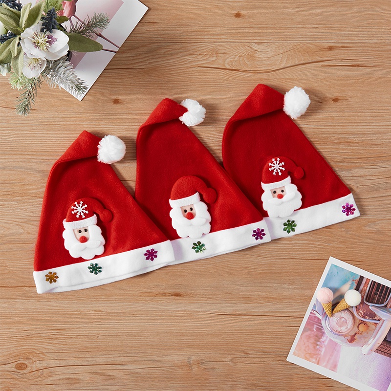 Mũ cho trẻ em Cap Cô gái Giáng sinh Quà tặng cậu bé Santa Claus Hats Snowman Deer Caps Cute Thời trang năm mới AKKU