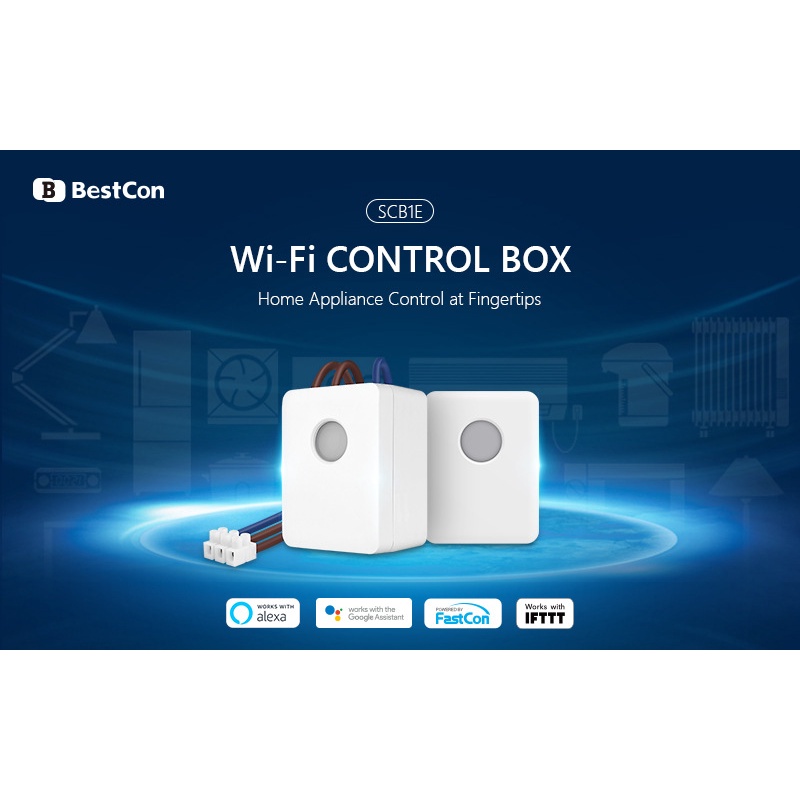 Công tắc thông minh Broadlink Bestcon WiFi Control Box 16A SCB1E - Điều khiển từ xa, hẹn giờ