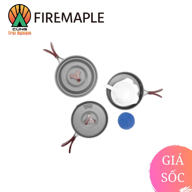 COMBO Nồi Chảo Nấu Ăn 3 Trong 1 Fire Maple FMC-202 Gọn Nhẹ Chuyên Dụng Cho Du Lịch, Dã Ngoại Cắm Trại
