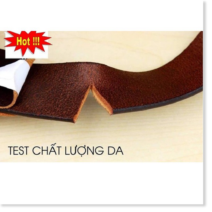 Bảo hành 3 năm- Bán dây nịt da bò nguyên miếng tặng ví da bò trị giá 90.000