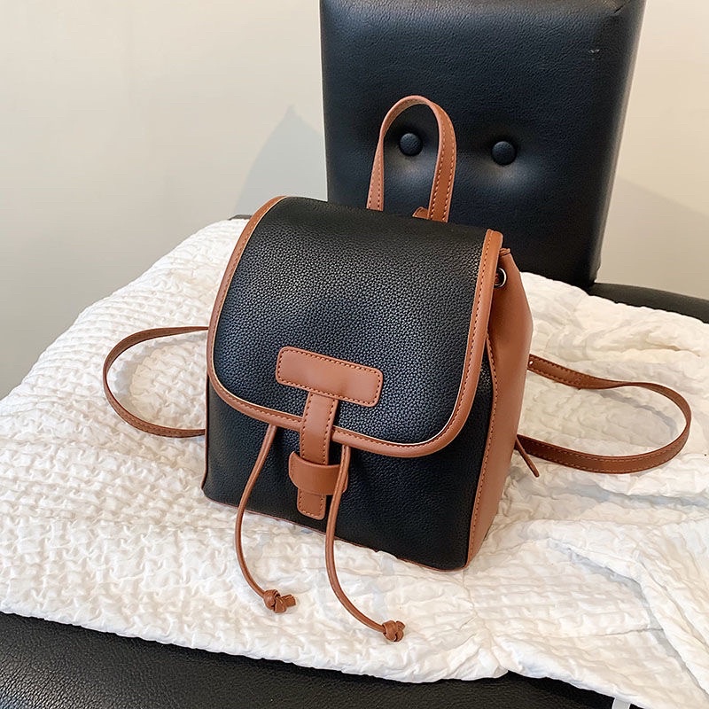 Balo mini thời trang nữ miệng dây rút tiện lợi phong cách vintage hàn quốc món quà tặng bạn gái