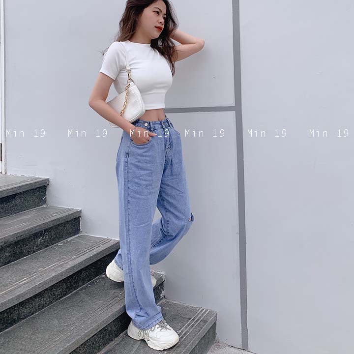 Áo croptop tay ngắn MIN19 áo thun body nữ tay ngắn bigsize cổ tròn dáng ôm màu trắng đen nâu be thời trang Hàn Quốc
