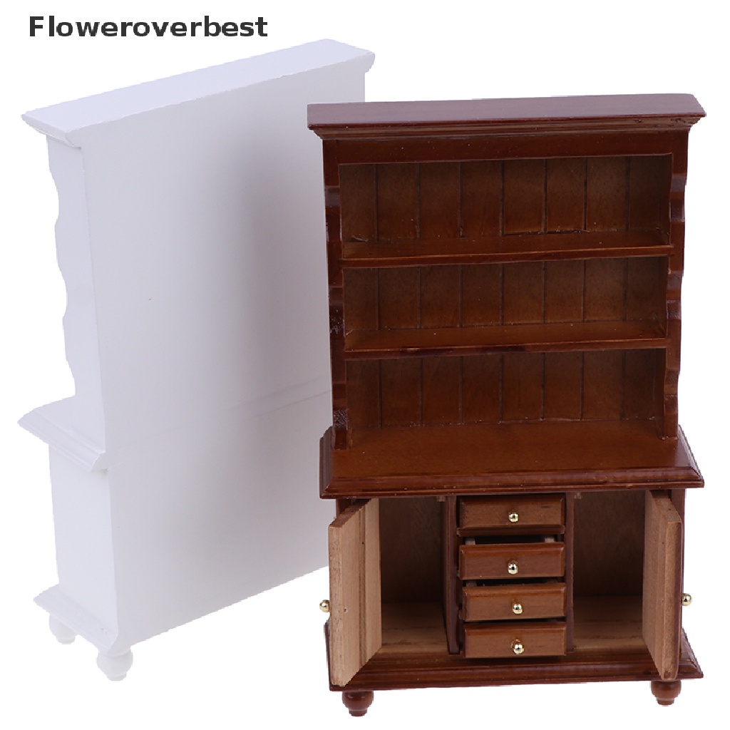 Mô hình tủ gỗ đa năng tỉ lệ 1/12 trang trí nhà búp bê