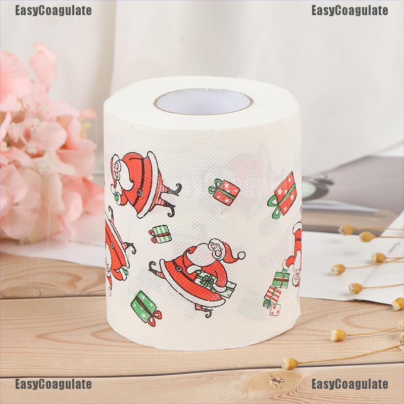 EasyCoagulate Paper Roll Tissue Christmas Decorations Xmas Santa Room Toilet Paper Decor