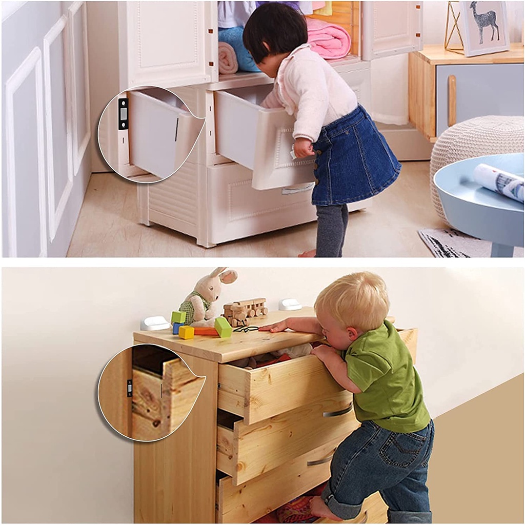 Nam châm cửa inox size 47x16mm