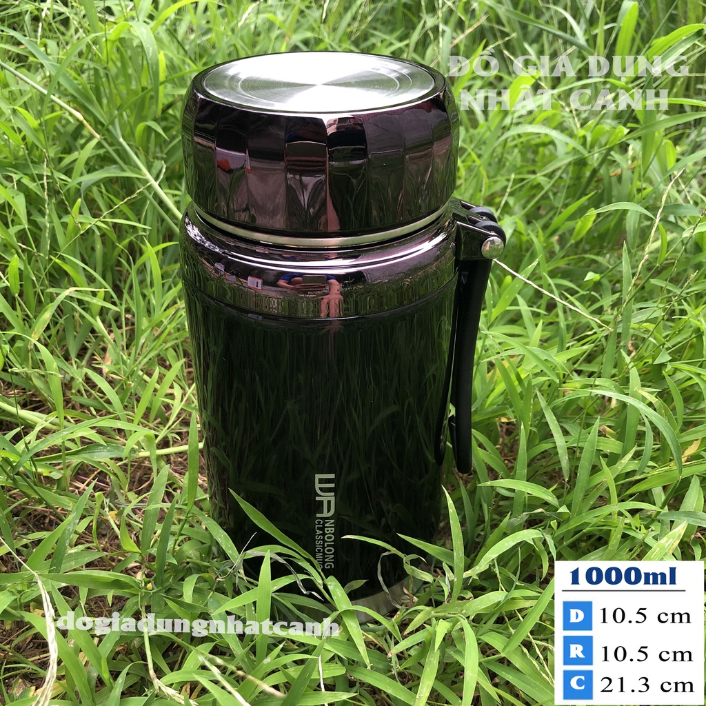 Bình giữ nhiệt nóng lạnh inox 304 cao cấp nắp kim cương tiện dụng