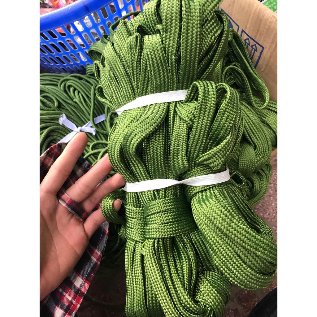 Quận dây dù xanh bản to 10m