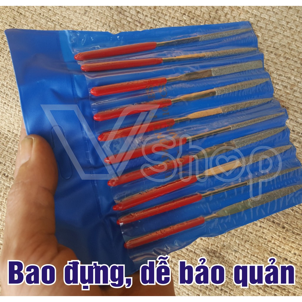 Bộ mài, giũa hợp kim mini, thủ công, mỹ nghệ, handmade, 10 chi tiết