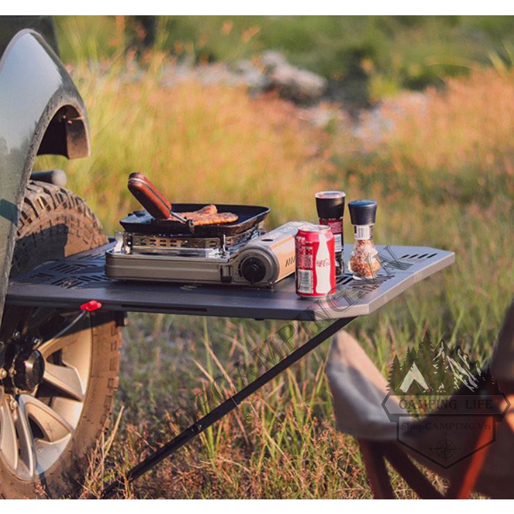 Bàn gấp gắn lốp xe Tire Table dành cho cắm trại dã ngoại