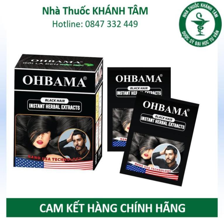 ! [Mẫu mới] Dầu gội nhuộm tóc GỘI LÀ ĐEN OHBAMA / OBAMA [Gói 20ml] ! !