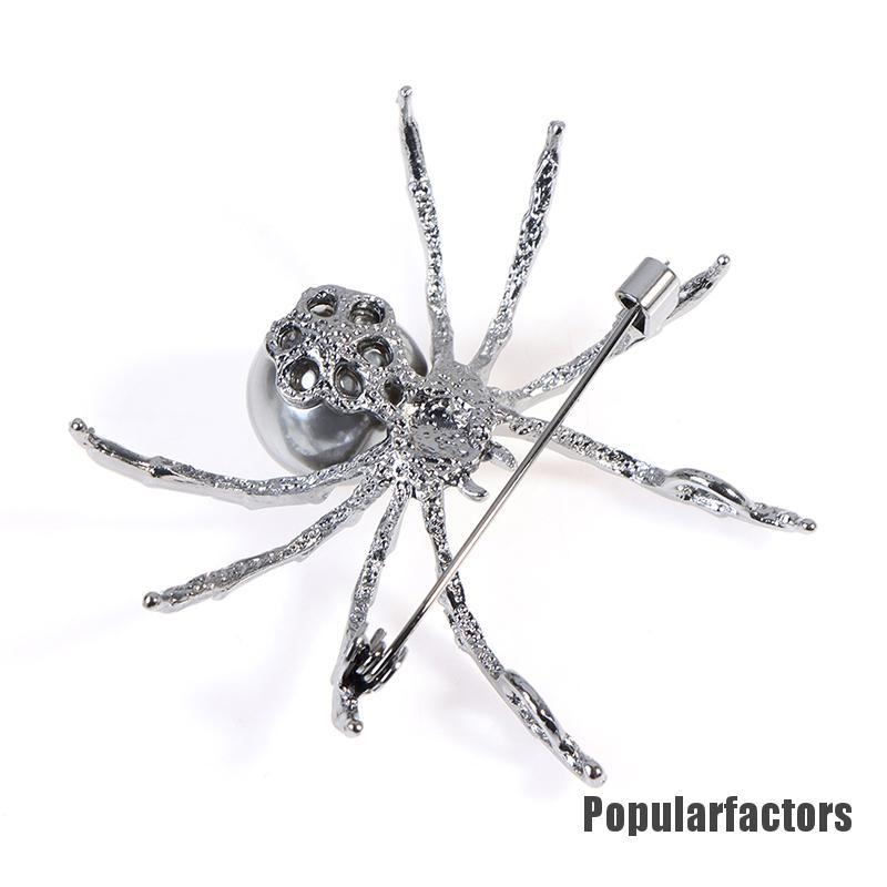 1 Ghim Cài Áo Hình Nhện Đính Ngọc Trai Nhân Tạo