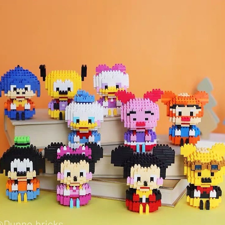 Lắp ráp bearbricks mô hình động vật hoạt hình doraemon disney quà tặng sinh nhật đáng yêu cho mọi lứa tuổi not lego BOM