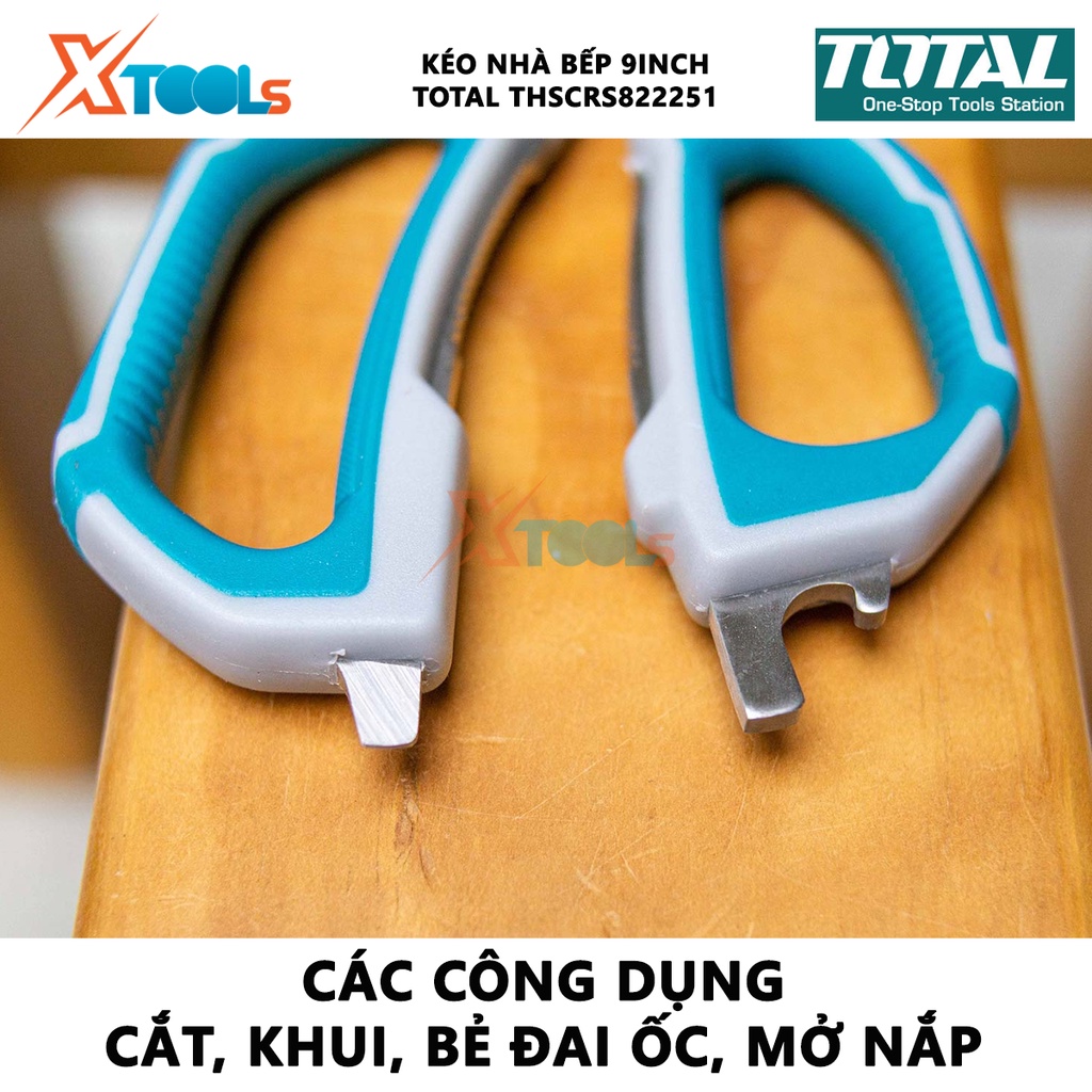 Kéo nhà bếp total THSCRS822251 | dụng cụ cắt dùng thép không gỉ, kích thước 178mm (7&quot;), công dụng như cắt, khui, bẻ [C