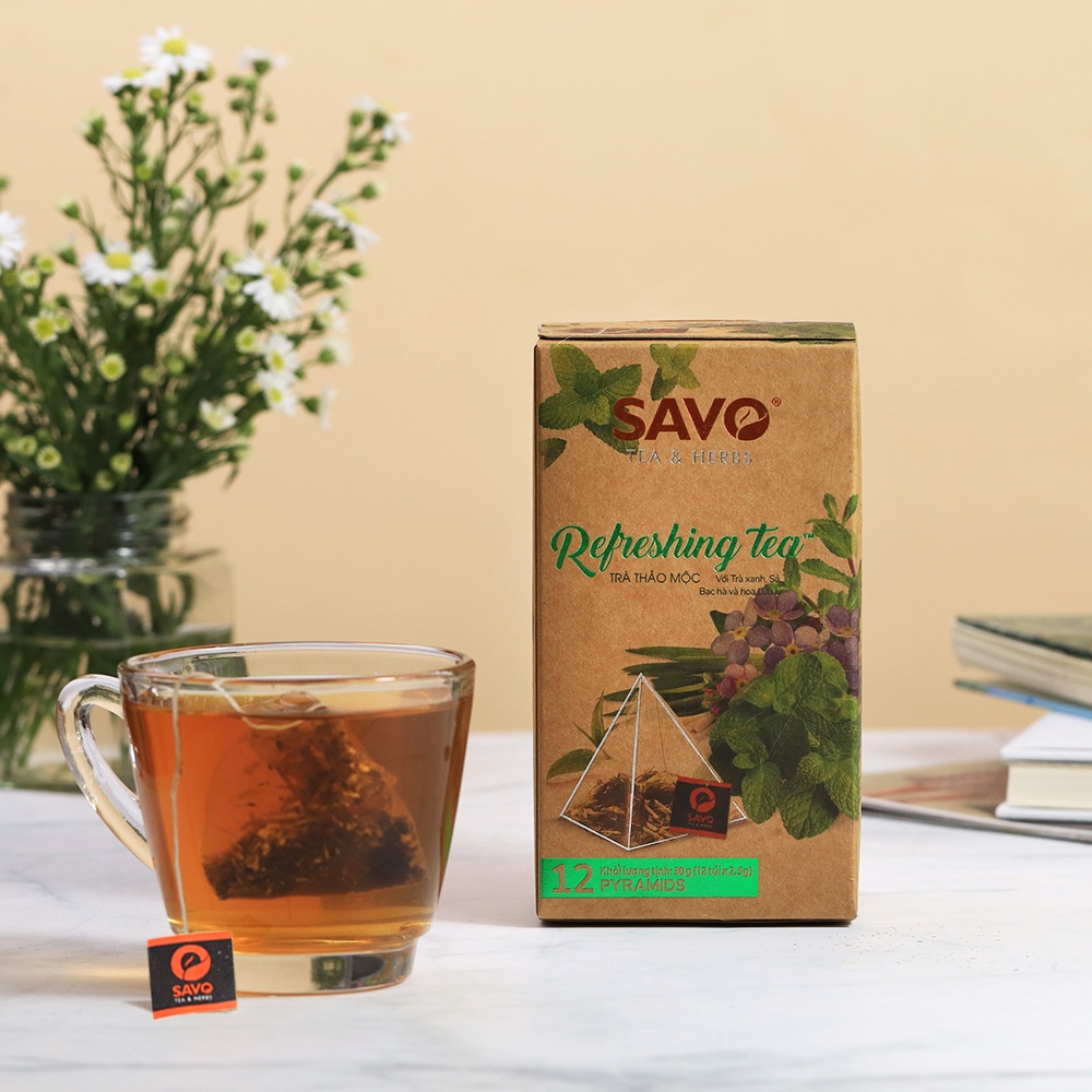 Trà Savo refreshing tea 12 gói x 2,5g KPHUCSINH - Hàng Chính Hãng