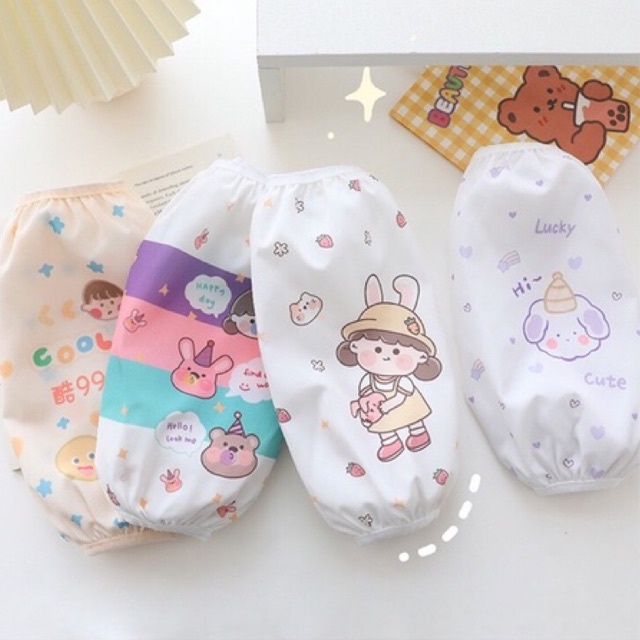 PVN33408 BAO ỐNG TAY ÁO CHỐNG BẨN CHỐNG THẤM CUTE  (màu ngẫu nhiên) T2