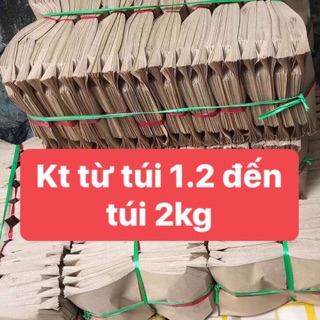 Combo 100 túi giấy gói hàng chuẩn kt từ 1,2 đến túi 2