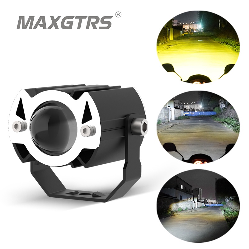 Set 1/2 đèn pha led mini 15w MAXGTRS siêu sáng chống sương mù chuyên dụng cho xe máy/ xe hơi/ tay ga