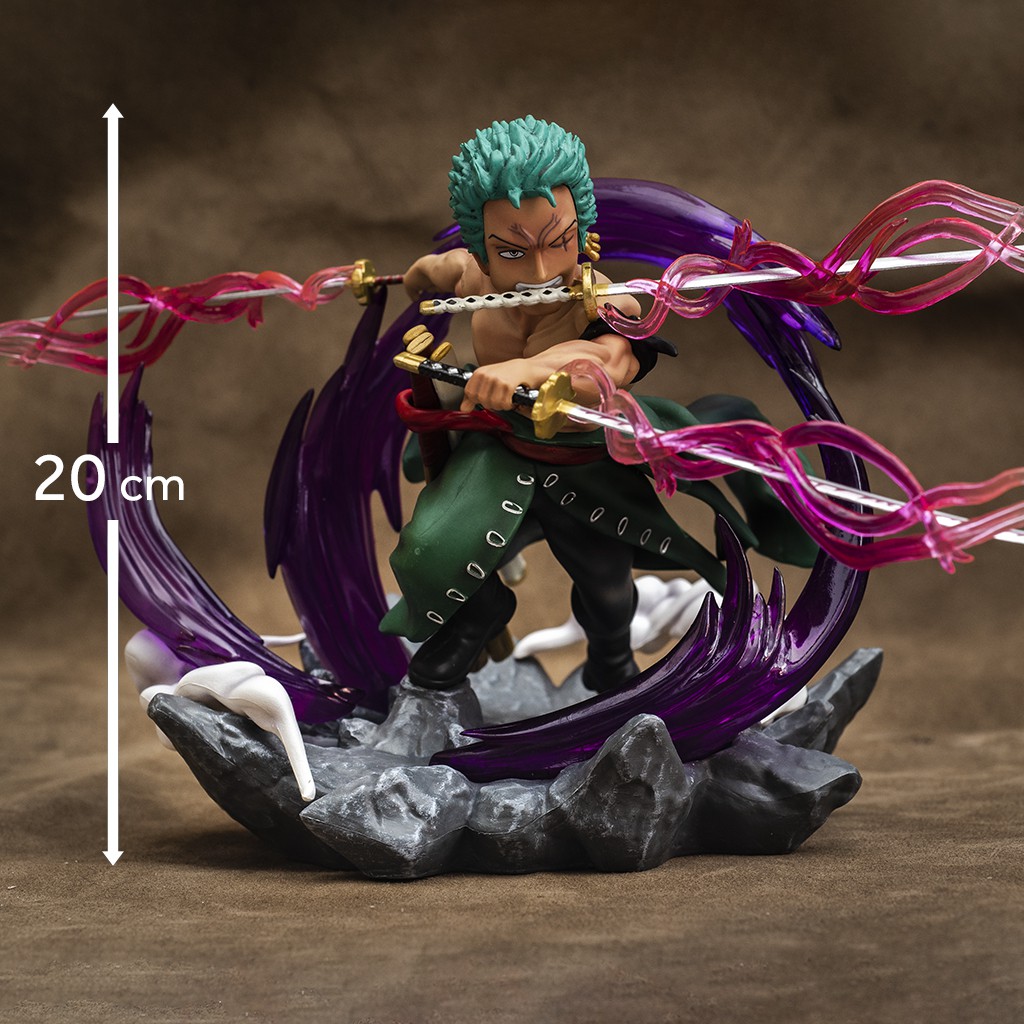 Mô hình One Piece Roronoa Zoro Hắc Kiếm Khí cao 20cm mô hình trang trí OnePiece nhân vật Zoro