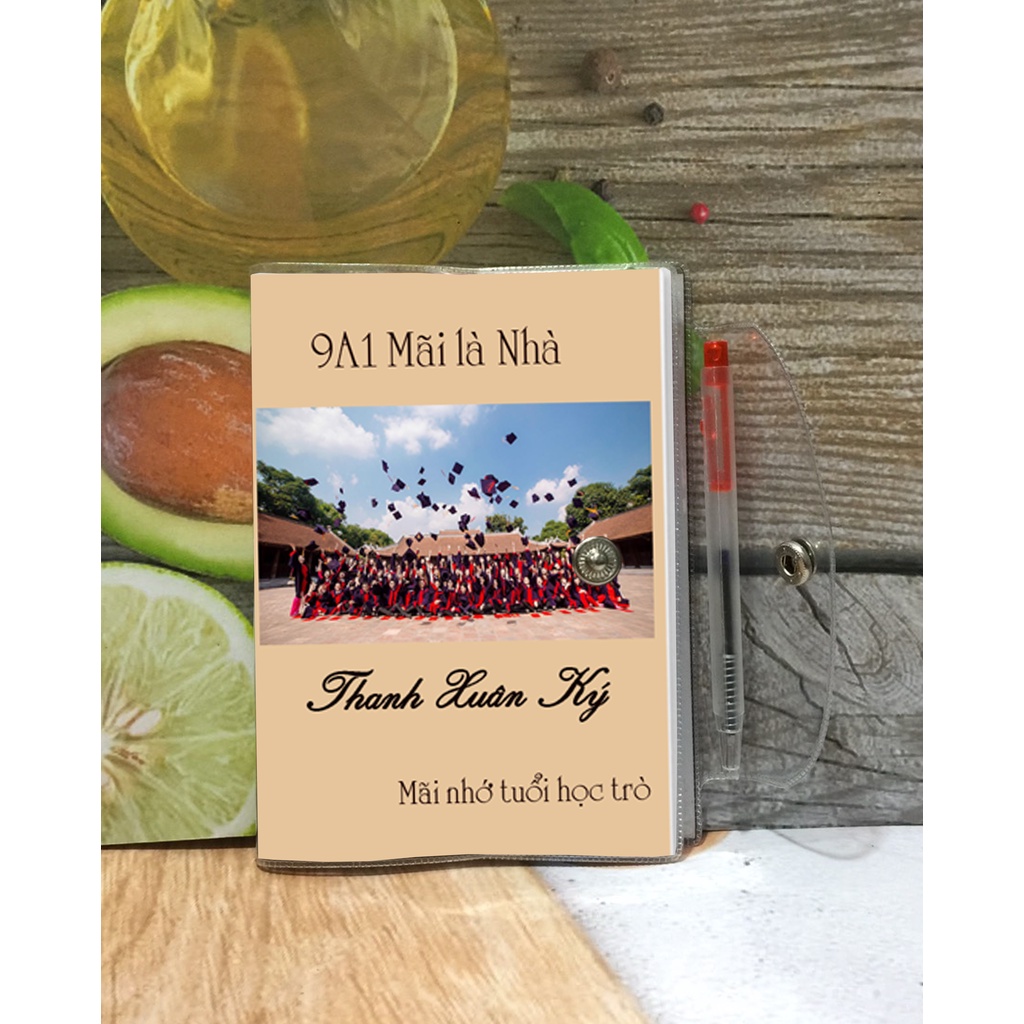 Sổ tay in theo yêu cầu sổ lưu bút sổ ghép mặt in theo yêu cầu 200 trang sổ bút và gáy xoắn