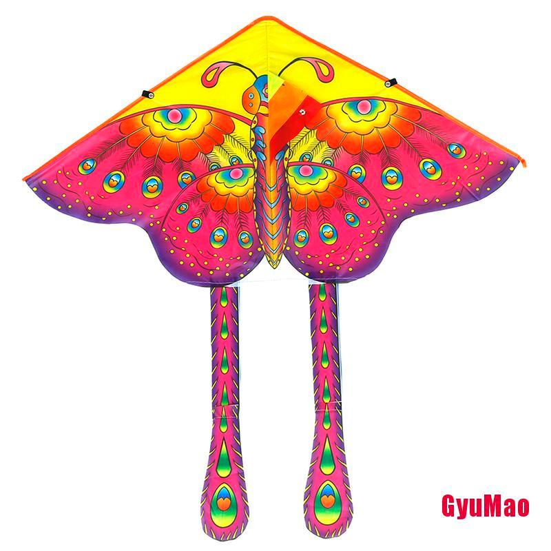 1 Bộ Diều Hình Bướm Đuôi Dài 90*50cm Có Tay Cầm Cho Hoạt Động Ngoài Trời
