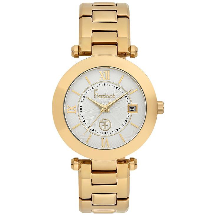 Đồng hồ nữ chính hãng Freelook F.1.1005 chống nước, có lịch ngày, họa tiết Sunray, dây thép không gỉ cao cấp