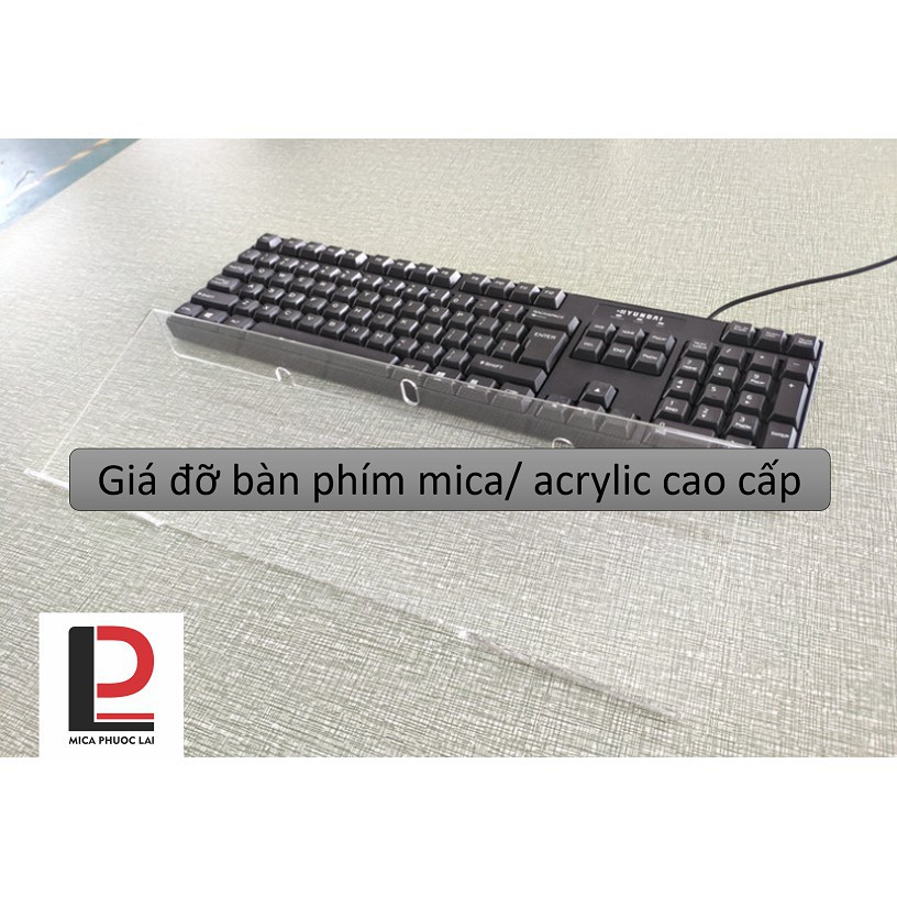 Giá đỡ bàn phím máy tính acrylic trong suốt/Chân đế bàn phím mica kiểu chữ Z