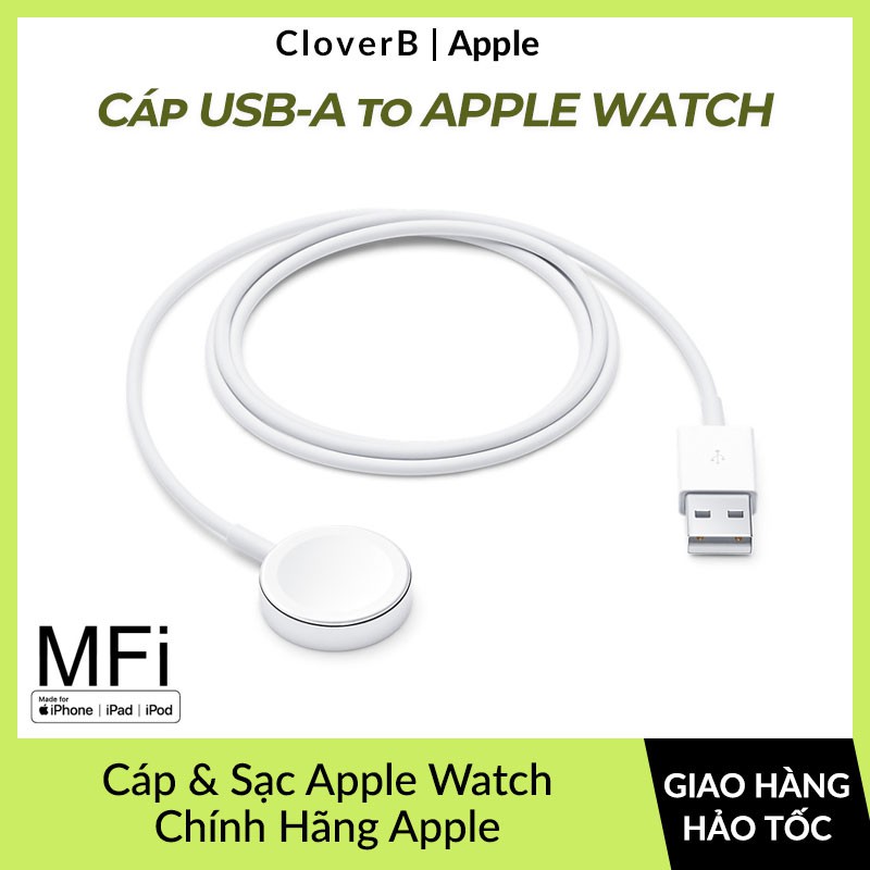 Cáp Sạc Apple Watch Dài 1 Mét Chính Hãng Zin Bảo Hành 12 Tháng 1 Đổi 1