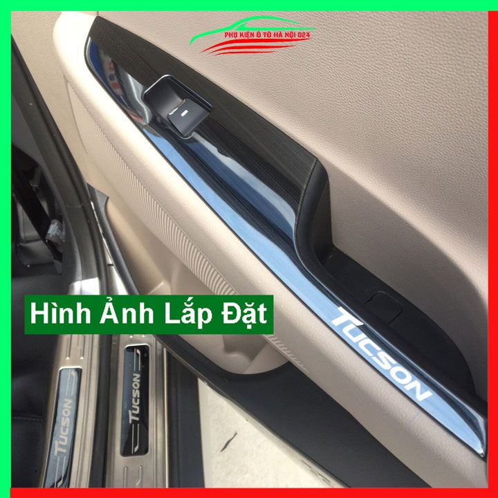 Ốp nội thất cho xe ô tô Hyundai Tucson 2018-2019 vân Titan bảo vệ chống trầy xước và làm đẹp xe