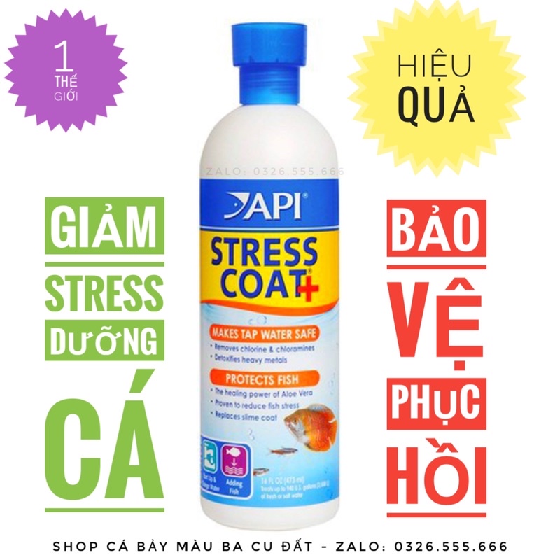 Thuốc dưỡng cá cảnh, thuốc khử nước mới STRESSCOAT (100ml - Sớt lẻ ra hủ nhựa)