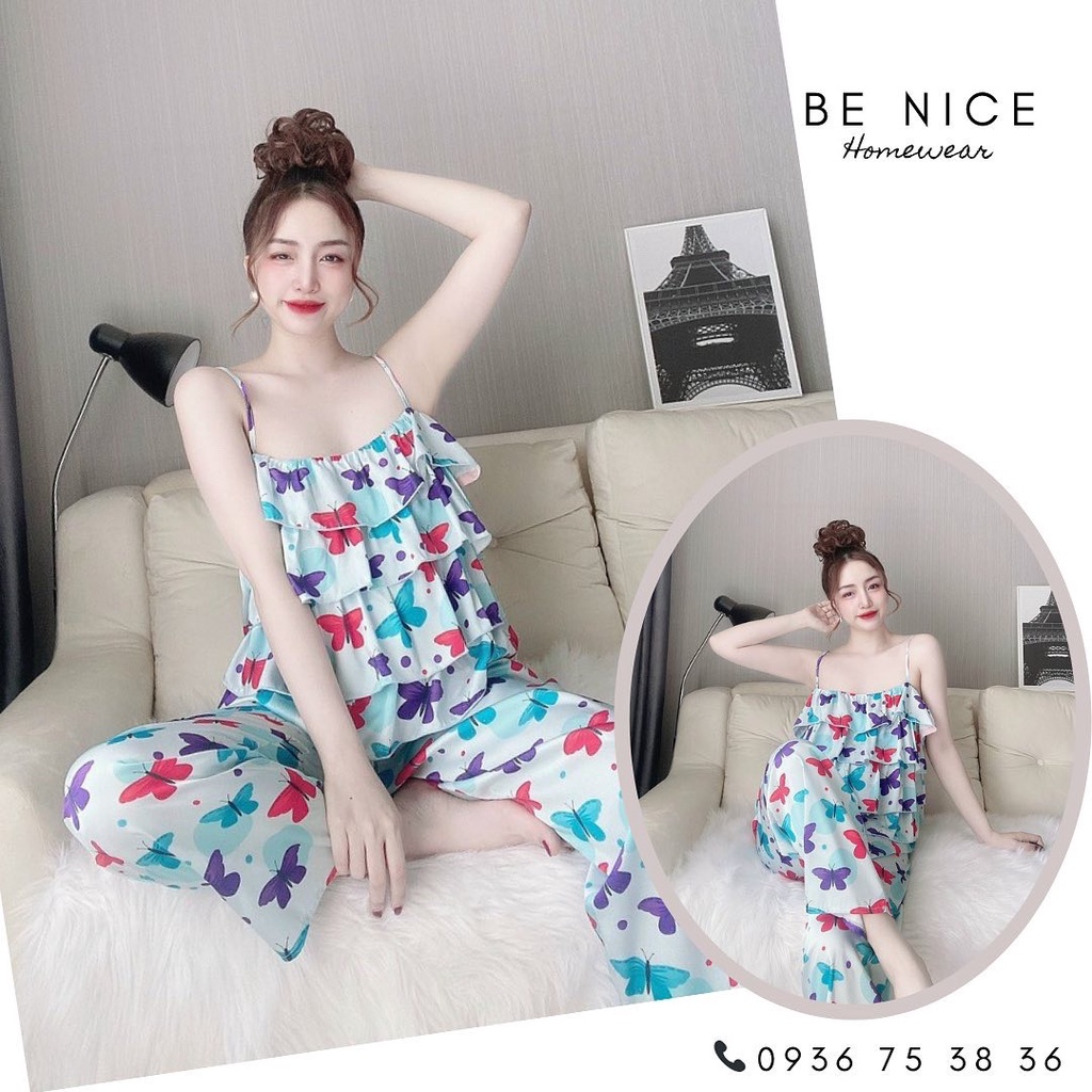 Bộ dây tầng mặc nhà nhiều họa tiết đáng yêu cho nàng nhà Be Nice Homewear