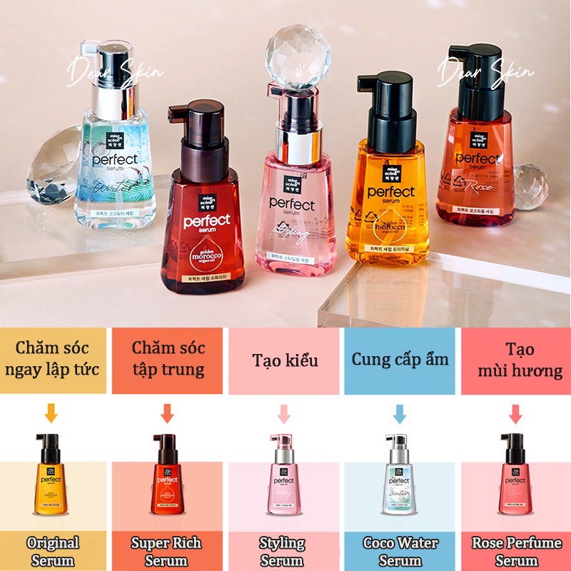 Dưỡng tóc Mise En Scene  Tinh Chất Dưỡng Tóc Mise En Scene Hàn Quốc 80ML (Original-Super Rich-Styling-Rose-Coconut)