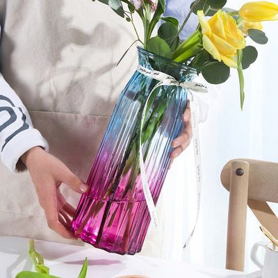 [Bộ Hai Mảnh Lớn] Bình thủy tinh đơn giản và sáng tạo thủy sinh hoa loa kèn tre Phú Quý bình hoa phòng khách